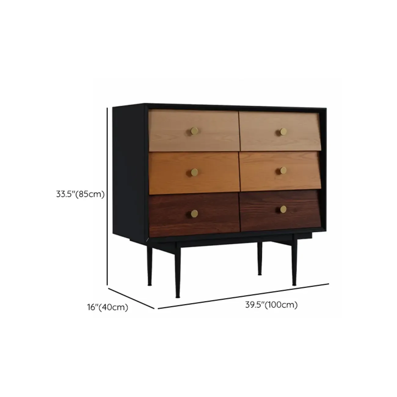 Modern Wooden Storage Cabinet with Drawers in Retro Style Image - 14