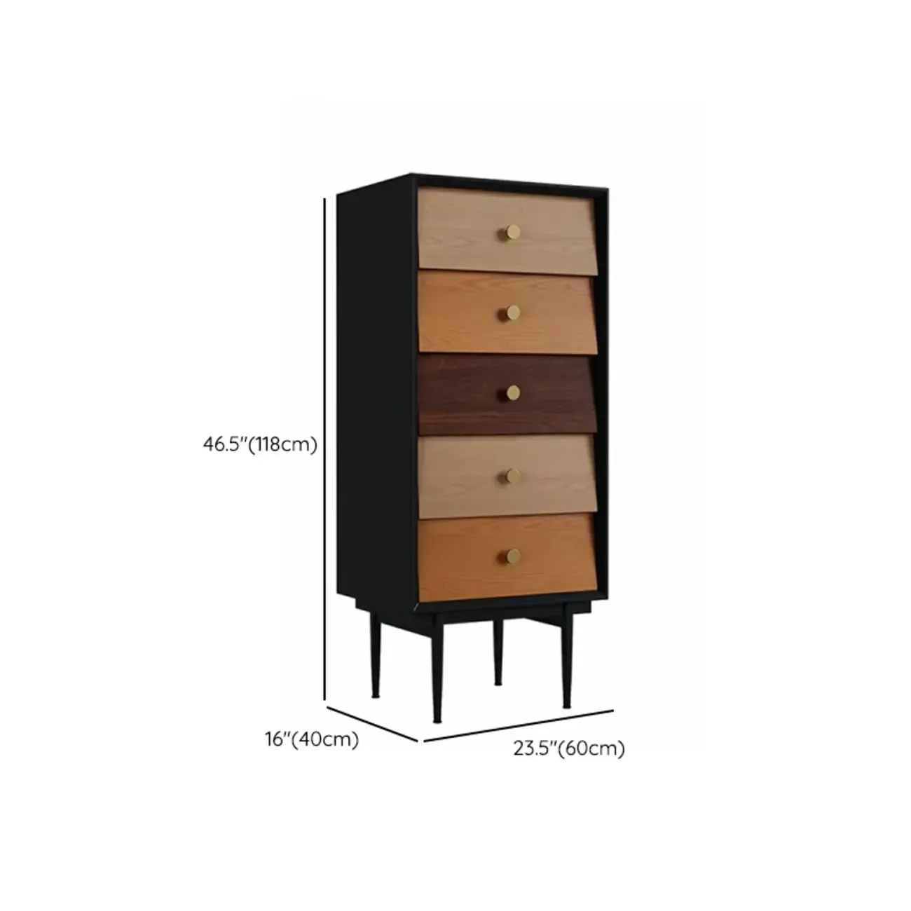 Modern Wooden Storage Cabinet with Drawers in Retro Style Image - 17