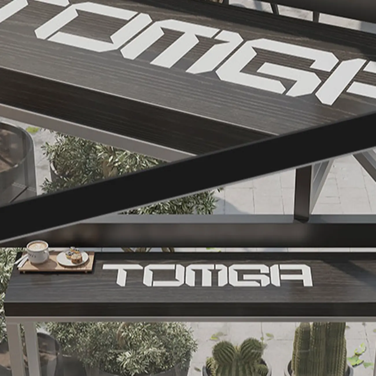 Steampunk Midnight Black Bar Table Set with Backless Stools Image - 5 | homeyfad