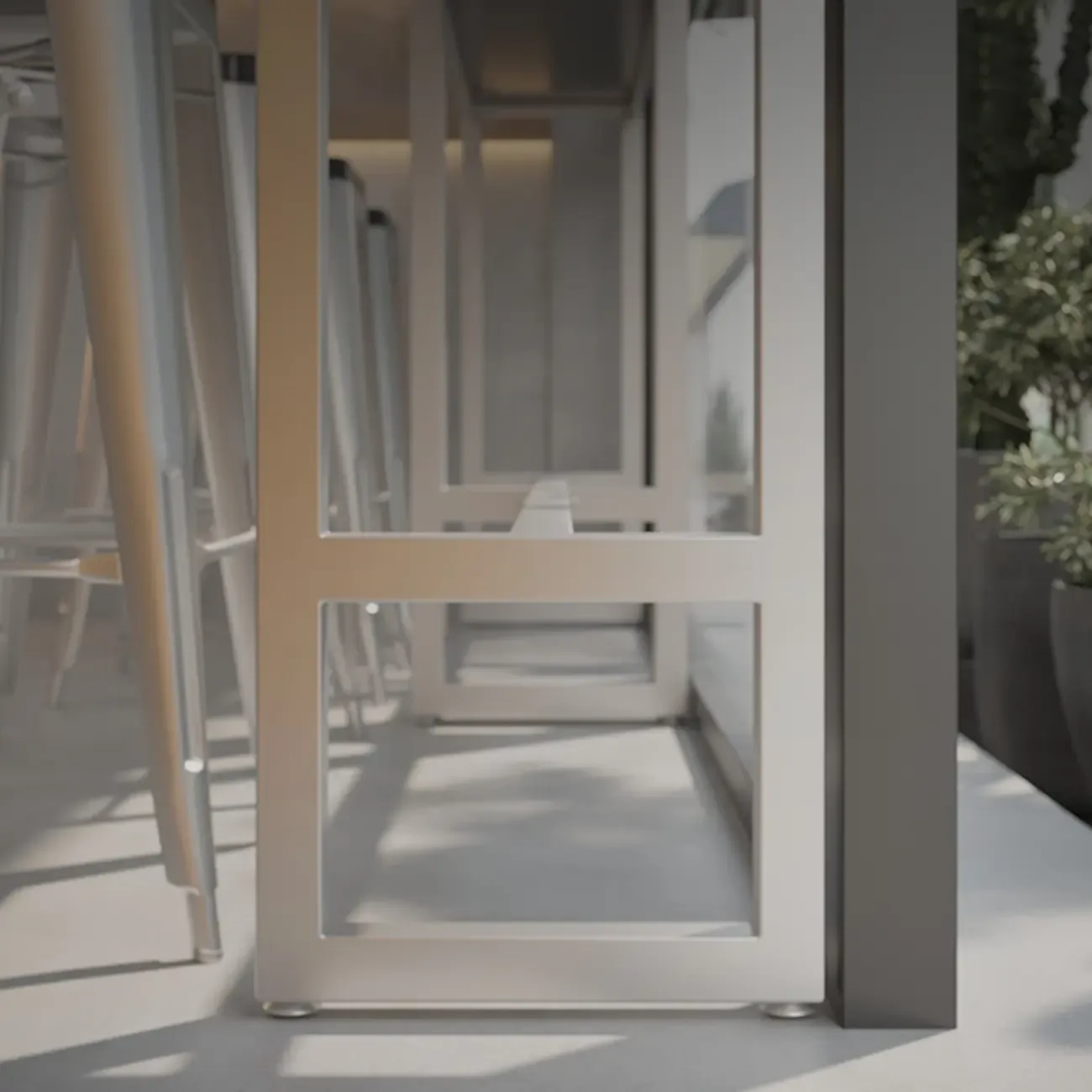 Steampunk Midnight Black Bar Table Set with Backless Stools Image - 7