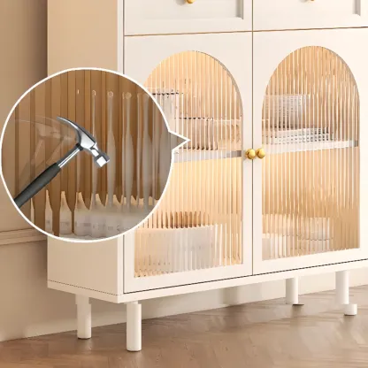 Scandinavian Wooden Kitchen Cabinet with Stone Counter Top Image - 7