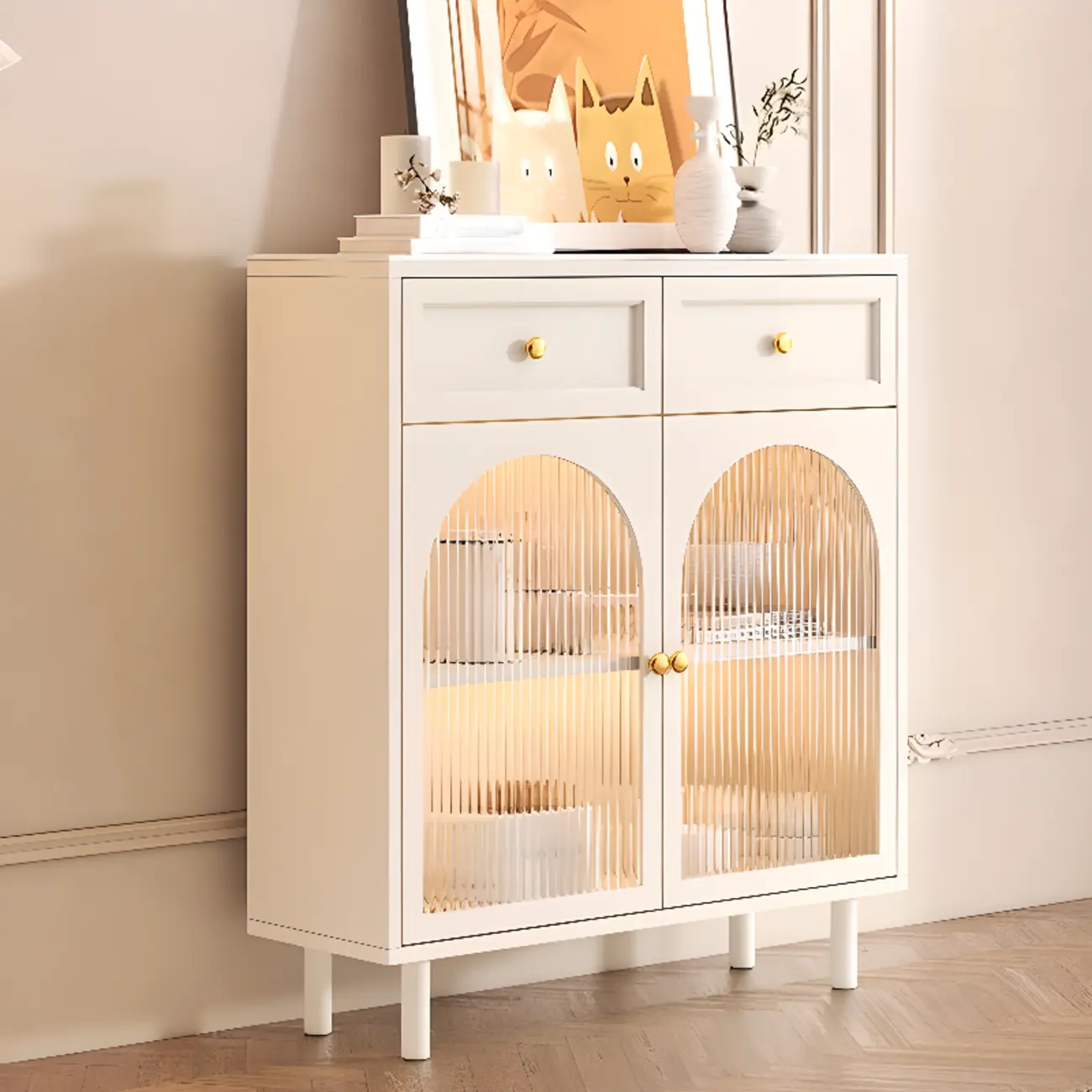 Scandinavian Wooden Kitchen Cabinet with Stone Counter Top Image - 14 | homeyfad