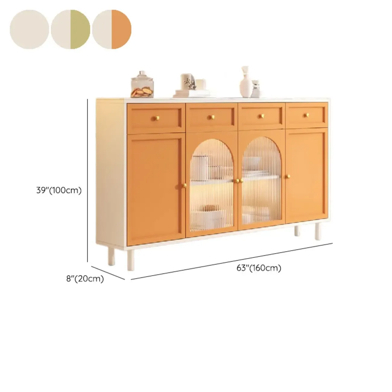 Scandinavian Wooden Kitchen Cabinet with Stone Counter Top Image - 21