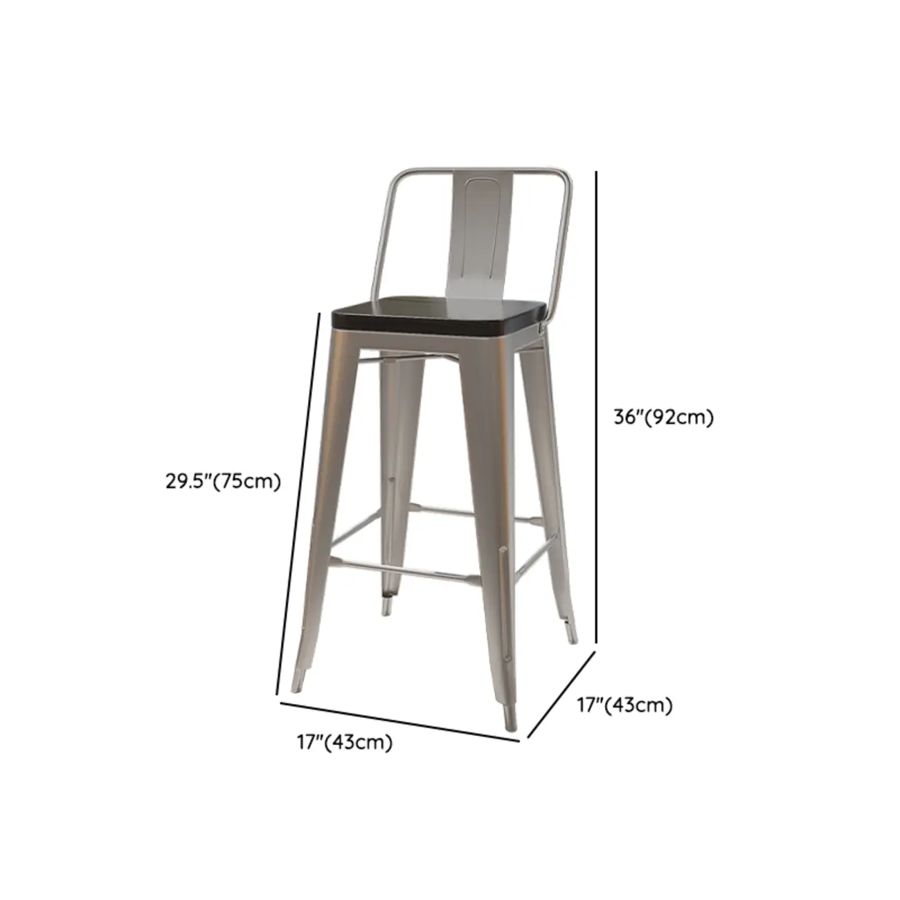 Steampunk Midnight Black Bar Table Set with Backless Stools Image - 31 | homeyfad