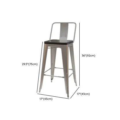 Steampunk Midnight Black Bar Table Set with Backless Stools Image - 31