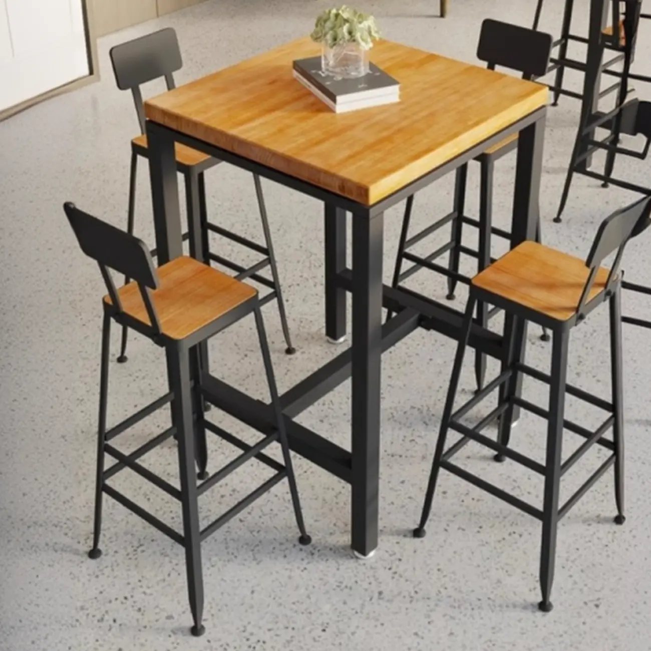 Industrial Rustic Bar Tables Stools for Modern Homes Image - 2 | homeyfad