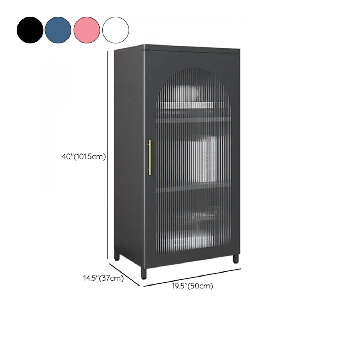 Modern Metal Vertical Storage Cabinet with Glass Doors Image - 42 | homeyfad
