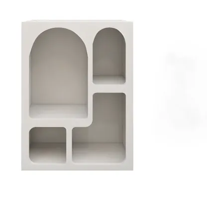 Modish Wooden Cabinets for Living Room with Exterior Shelf