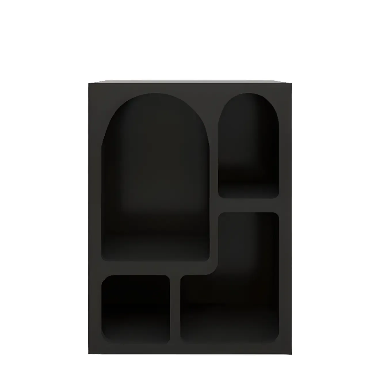 Modish Wooden Cabinets for Living Room with Exterior Shelf