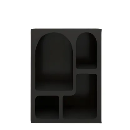 Modish Wooden Cabinets for Living Room with Exterior Shelf