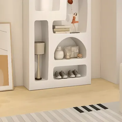 Modish Wooden Cabinets for Living Room with Exterior Shelf  Image - 11