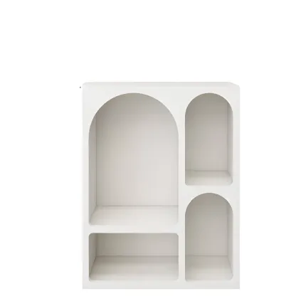 Modish Wooden Cabinets for Living Room with Exterior Shelf