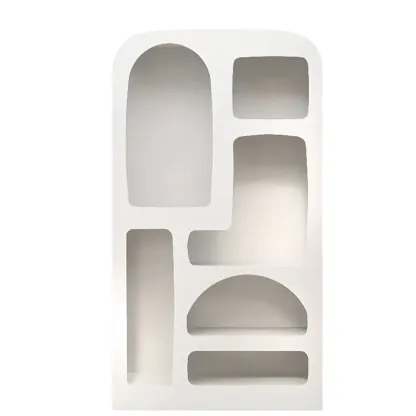 Modish Wooden Cabinets for Living Room with Exterior Shelf