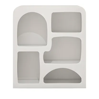 Modish Wooden Cabinets for Living Room with Exterior Shelf