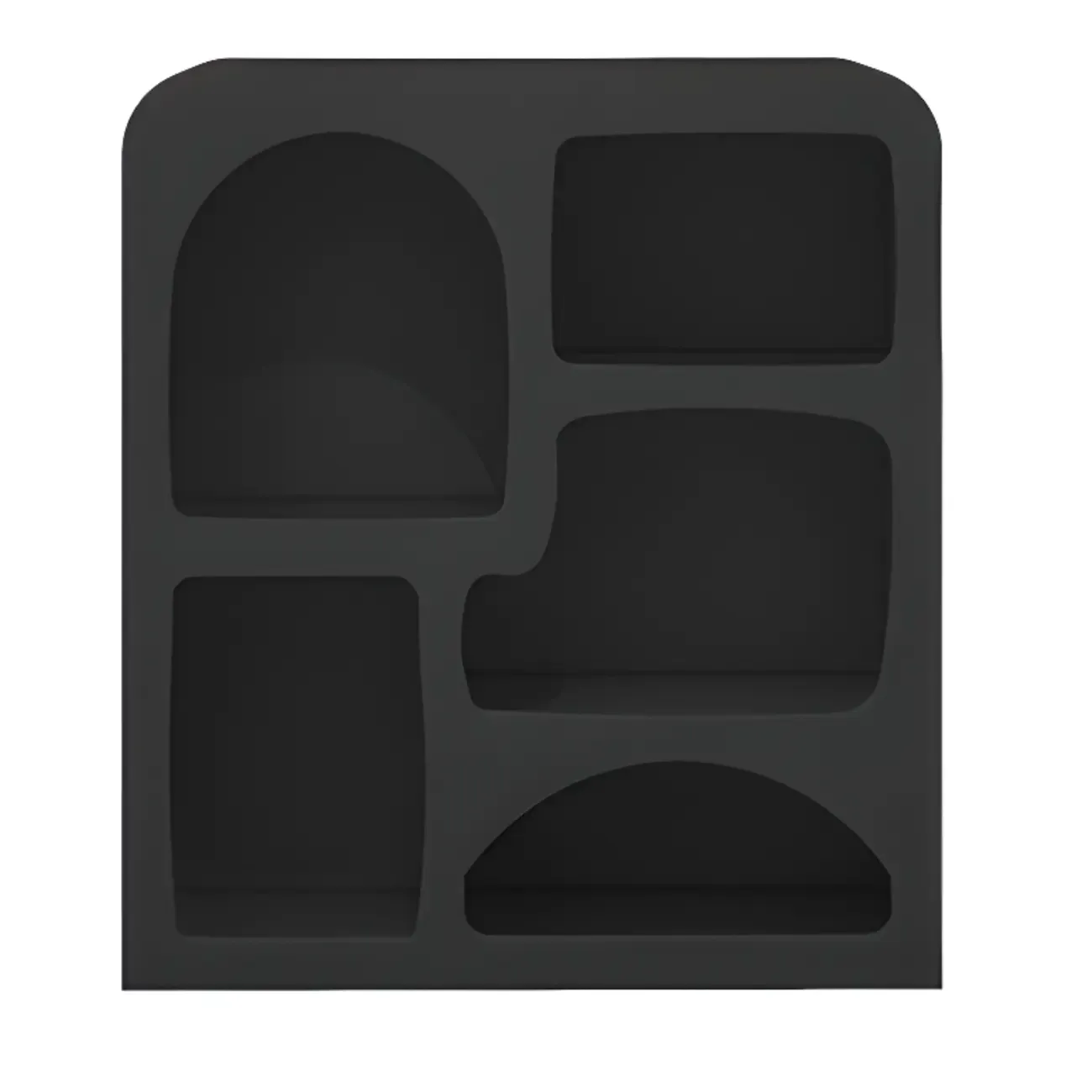 Modish Wooden Cabinets for Living Room with Exterior Shelf