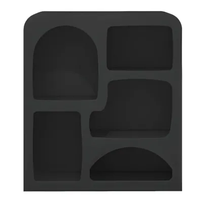 Modish Wooden Cabinets for Living Room with Exterior Shelf