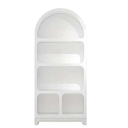 Modish Wooden Cabinets for Living Room with Exterior Shelf