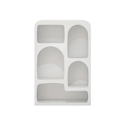 Modish Wooden Cabinets for Living Room with Exterior Shelf