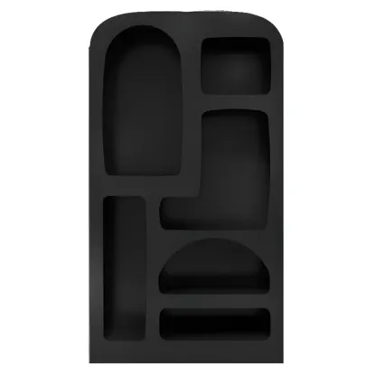 Modish Wooden Cabinets for Living Room with Exterior Shelf