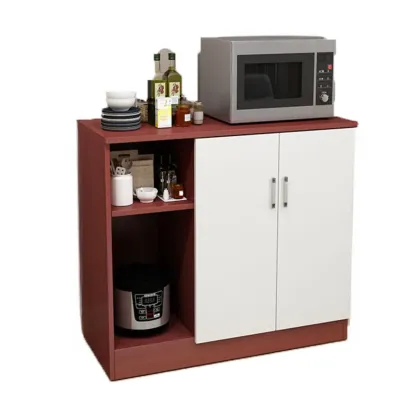 Wooden Freestanding Rectangle Storage Cabinet - Modern Design Image - 7