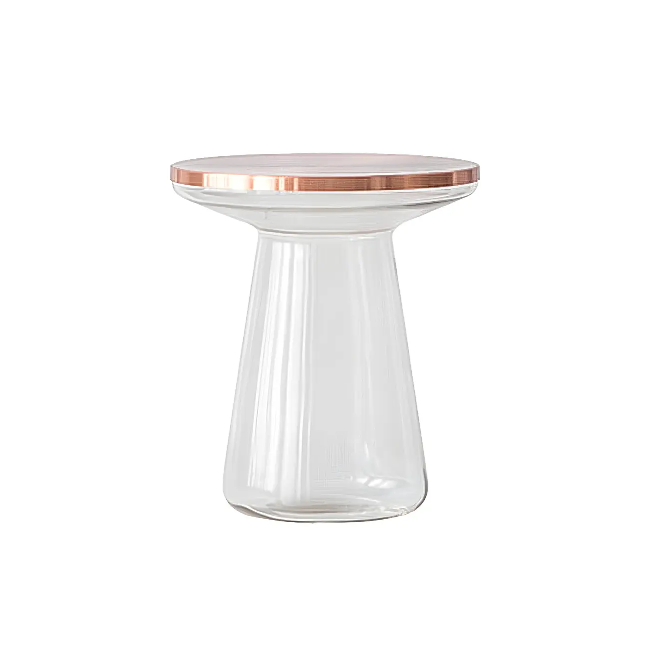 Black Glass End Table with Metal Top for Living Room Image - 2 | homeyfad