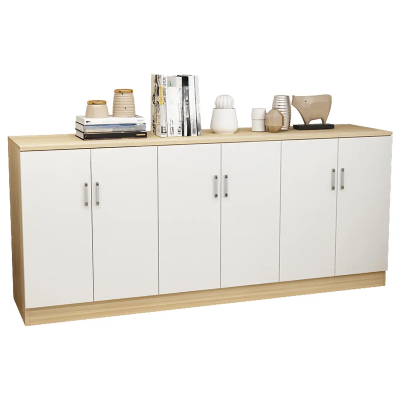 Wooden Freestanding Rectangle Storage Cabinet - Modern Design Image - 10 | homeyfad