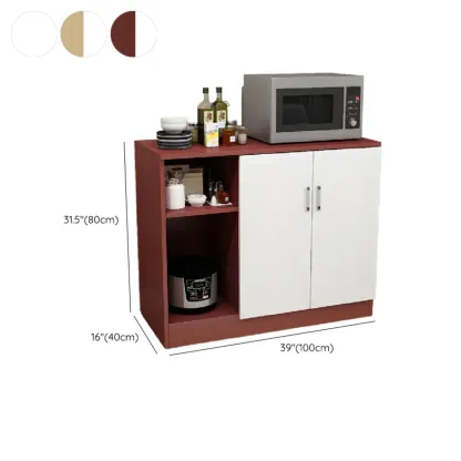 Wooden Freestanding Rectangle Storage Cabinet - Modern Design Image - 22