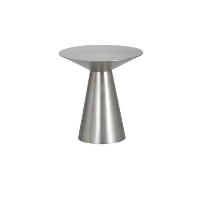 Minimalist Modern Silver Metal Side Table for Living Room Image - 7
