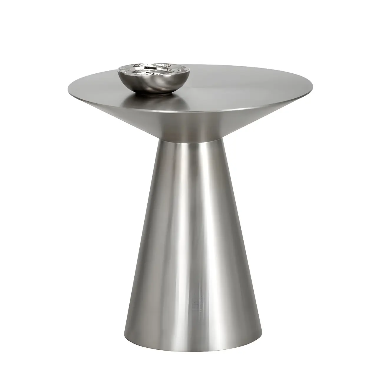 Minimalist Modern Silver Metal Side Table for Living Room Image - 9 | homeyfad