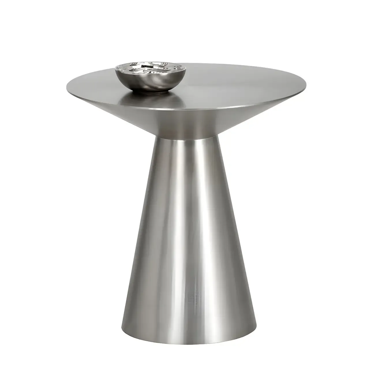 Minimalist Modern Silver Metal Side Table for Living Room Image - 9