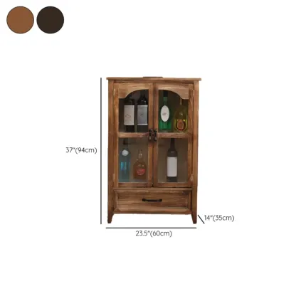 Rustic Wooden Living Room Storage Cabinet with Drawers #size
