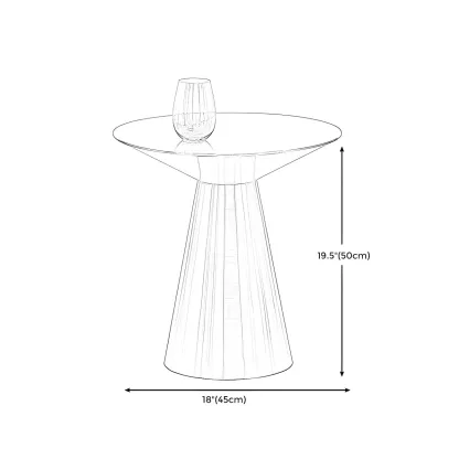 Minimalist Modern Silver Metal Side Table for Living Room Image - 16