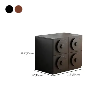 Modern Wooden Matte Black Storage Cabinet for Bathroom  Image - 16