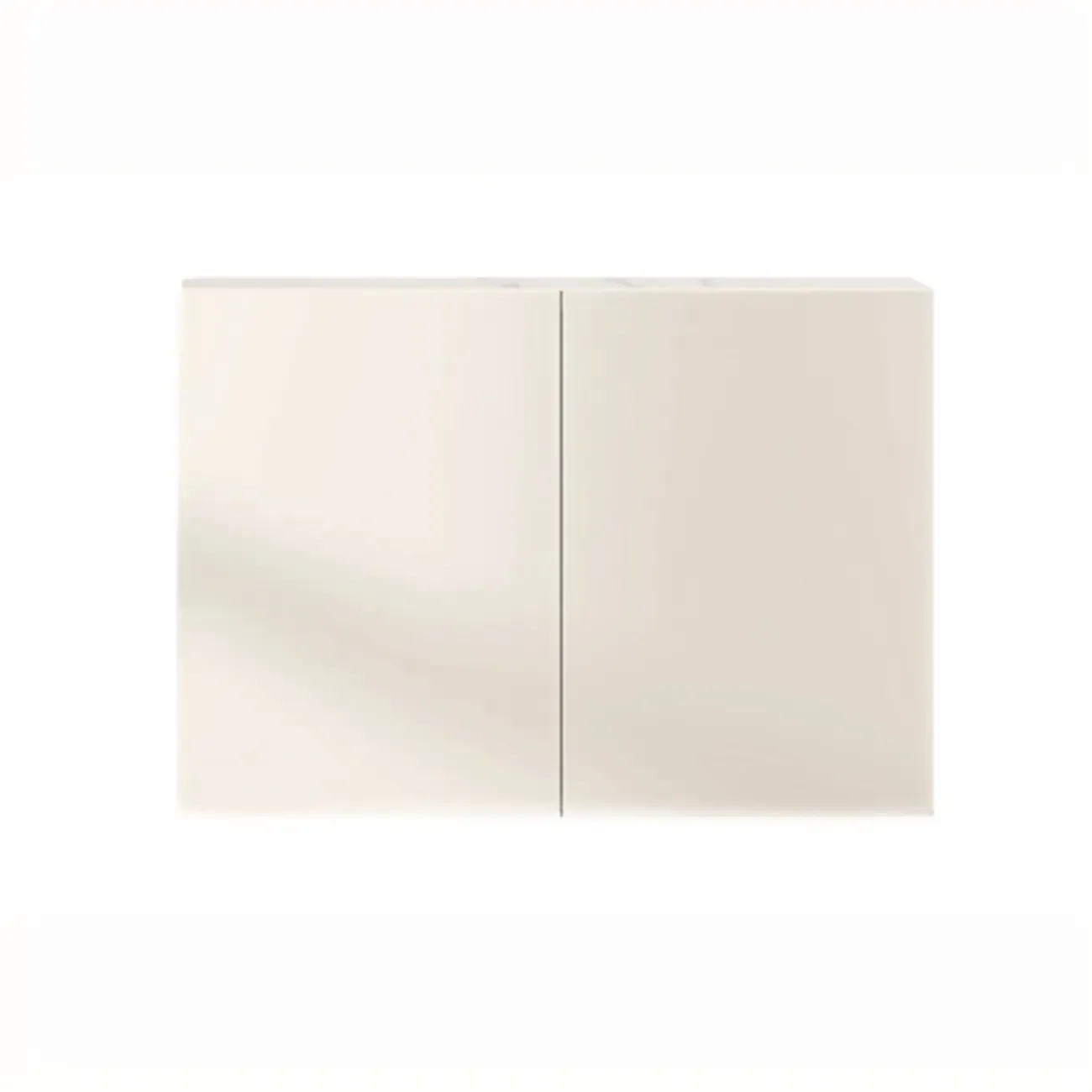 Minimalistic White Rectangular Accent Cabinet for Living Room Image - 6