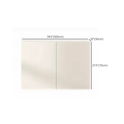 Minimalistic White Rectangular Accent Cabinet for Living Room #size