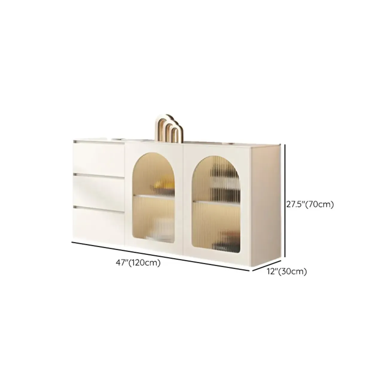 Minimalistic White Rectangular Accent Cabinet for Living Room Image - 17