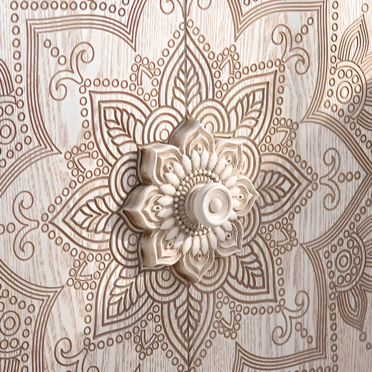 Rustic Wooden Free-standing Storage Cabinet for Living Room Image - 8