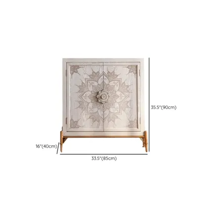 Rustic Wooden Free-standing Storage Cabinet for Living Room Image - 13