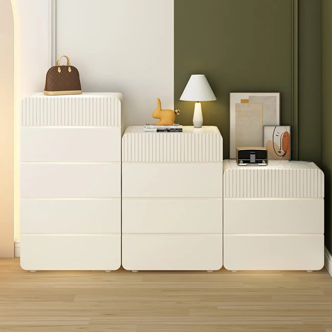  Versatile Modern White Accent Chest with Waterproof Design  Image - 2 | homeyfad