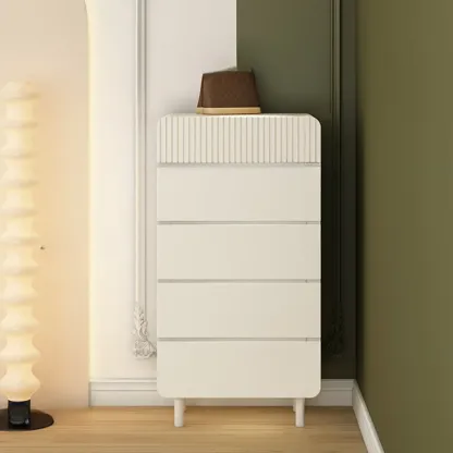  Versatile Modern White Accent Chest with Waterproof Design  Image - 3