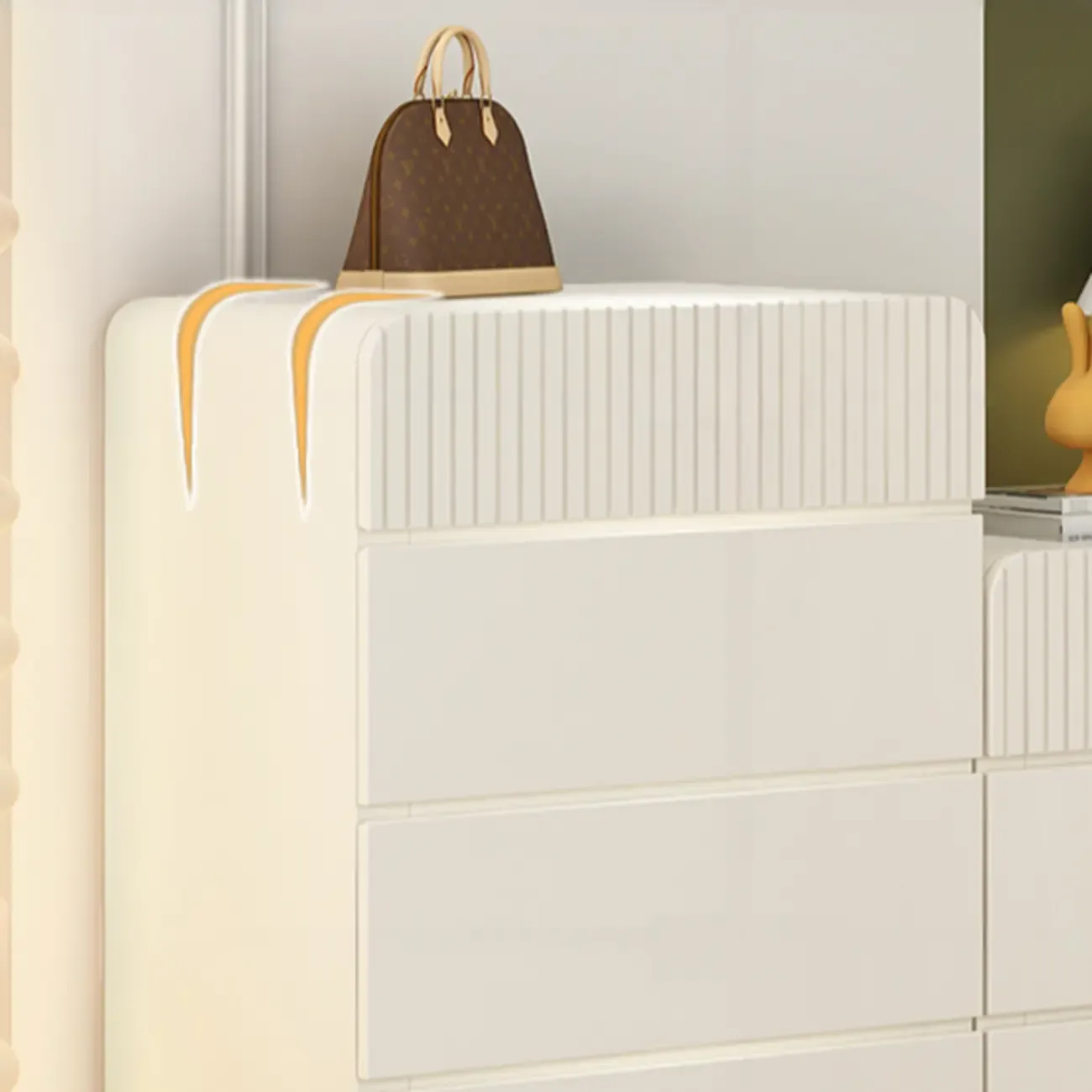  Versatile Modern White Accent Chest with Waterproof Design  Image - 9