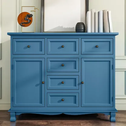 Rustic Wooden White Storage Cabinet for Bedroom or Office Image - 3