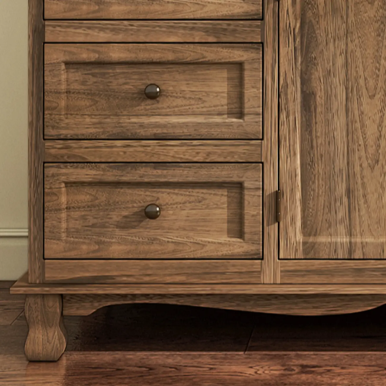 Rustic Wooden White Storage Cabinet for Bedroom or Office Image - 17 | homeyfad