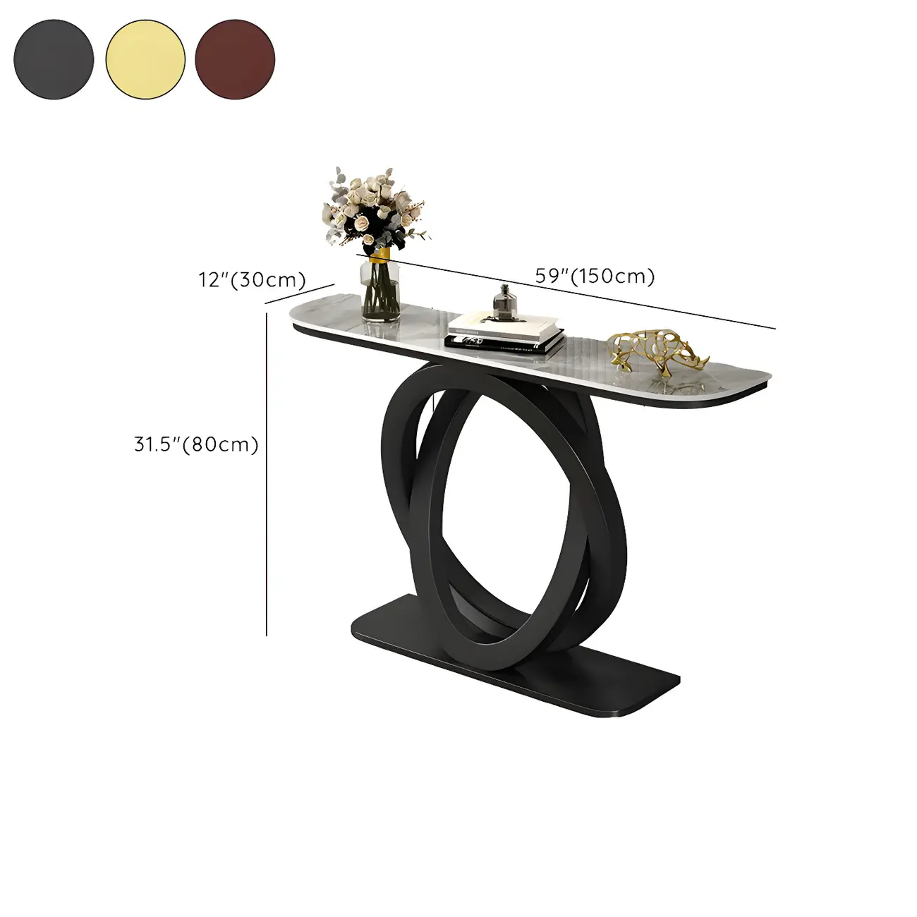 Modern Stone Top Abstract Base Console Table Image - 29 | homeyfad