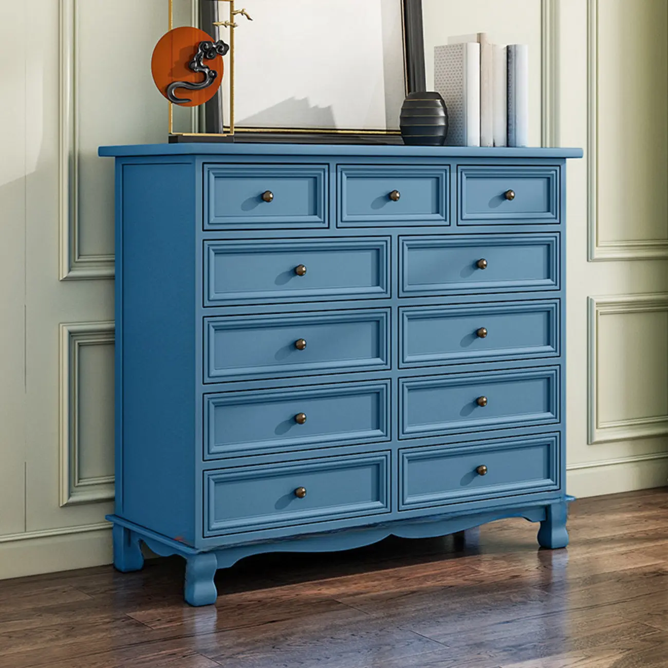 Rustic Wooden White Storage Cabinet for Bedroom or Office Image - 21 | homeyfad