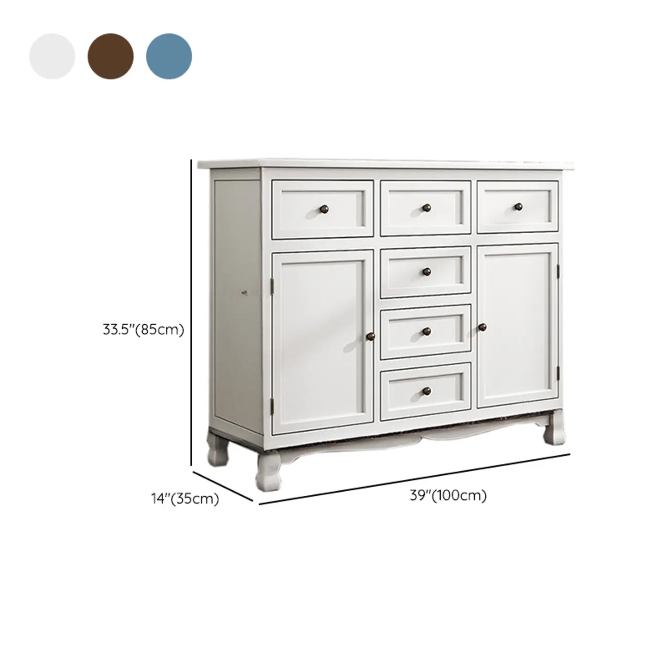 Rustic Wooden White Storage Cabinet for Bedroom or Office Image - 23 | homeyfad