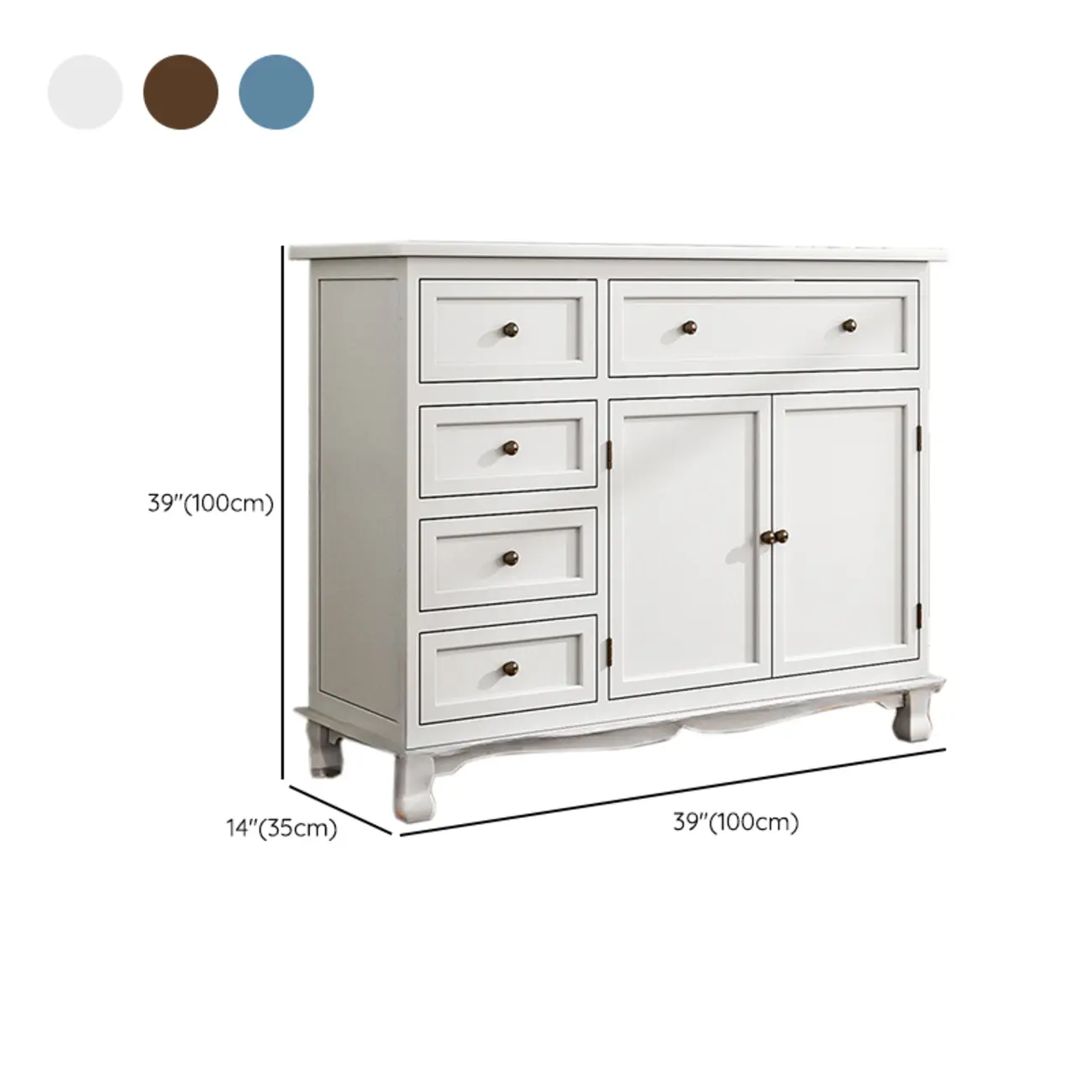 Rustic Wooden White Storage Cabinet for Bedroom or Office Image - 24 | homeyfad