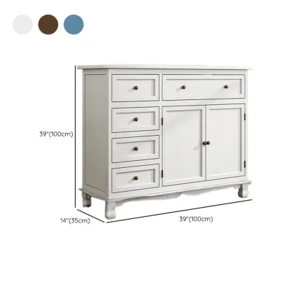 Rustic Wooden White Storage Cabinet for Bedroom or Office Image - 24