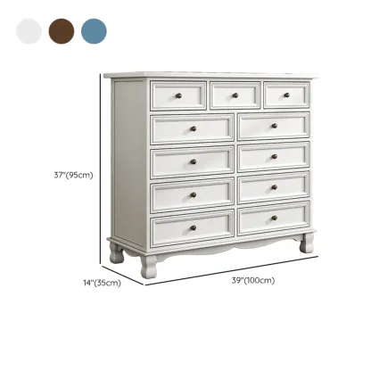 Rustic Wooden White Storage Cabinet for Bedroom or Office Image - 25