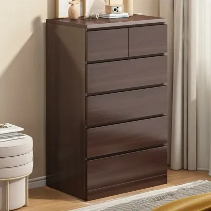 Rustic Solid Wood 	Accent Cabinet with Drawers for Bedroom  Image - 1